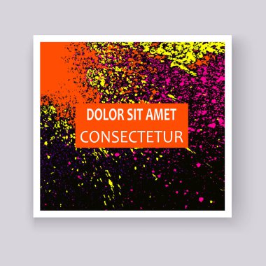 Neon renkli patlama boya sıçramak sanatsal tasarım kapakları. D