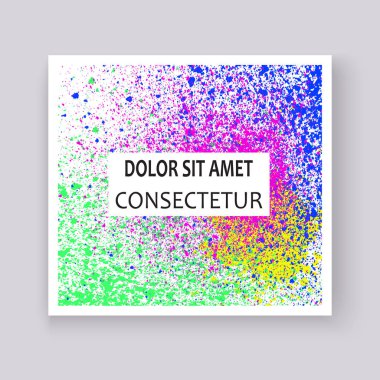 Neon renkli patlama boya sıçramak sanatsal tasarım kapakları. D