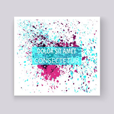 Neon renkli patlama boya sıçramak sanatsal tasarım kapakları. D