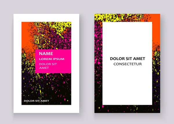 Neon renkli patlama boya sıçramak sanatsal tasarım kapakları. D