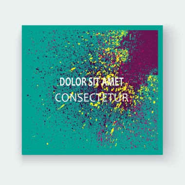 Neon renkli patlama boya sıçramak sanatsal tasarım kapakları. D