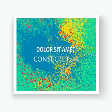 Neon renkli patlama boya sıçramak sanatsal tasarım kapakları. D