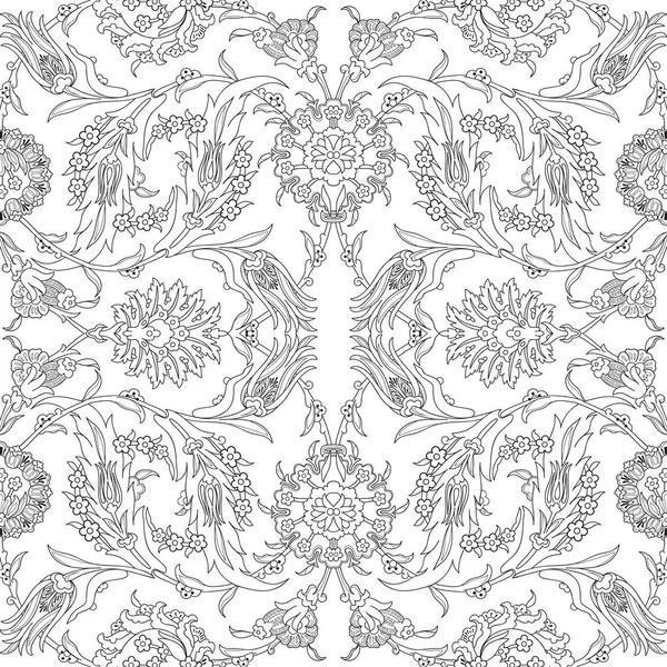 Arabesque vintage decor floral ornate pattern for design templat — Stock Vector