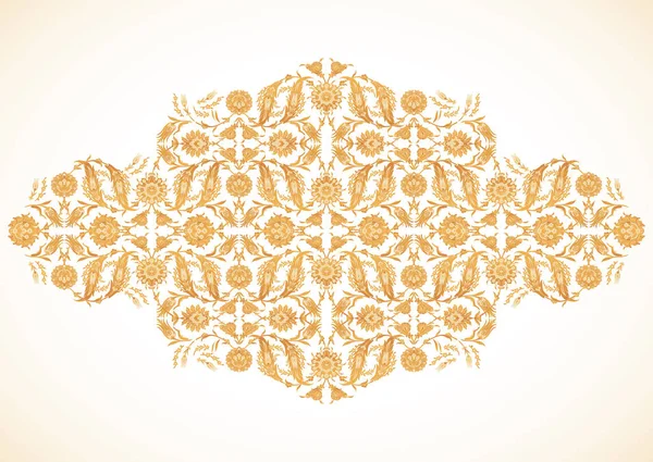 Arabesque vintage gouden decor sierlijke patroon voor ontwerpsjabloon — Stockvector