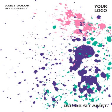 Neon patlama boya sıçramak sanatsal kapak gövde tasarımı. Dekor