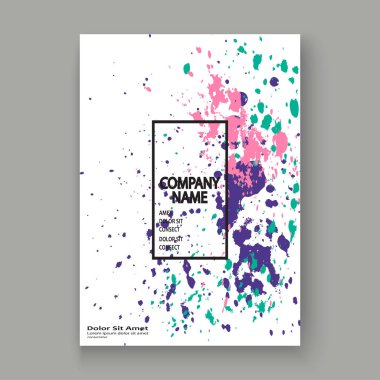 Neon patlama boya sıçramak sanatsal kapak gövde tasarımı. Dekor