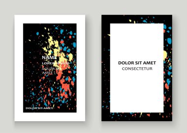 Neon patlama boya sıçramak sanatsal kapak gövde tasarımı. Dekor