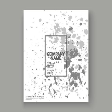 Tek renkli patlama boya sıçramak sanatsal kapak gövde tasarımı.