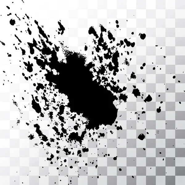 黒インク塗料爆発スプラッタ芸術的なカバー デザイン スケッチ. — ストックベクタ