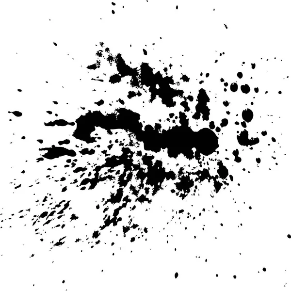 Black ink paint explosion splatter artistic cover design sketch. — Stock Vector
