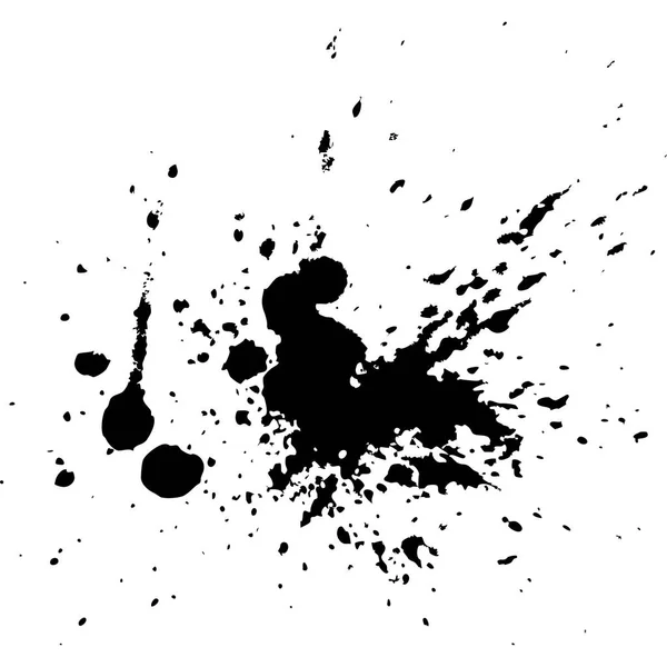 Inchiostro nero vernice esplosione schizzo artistico disegno di copertura schizzo . — Vettoriale Stock