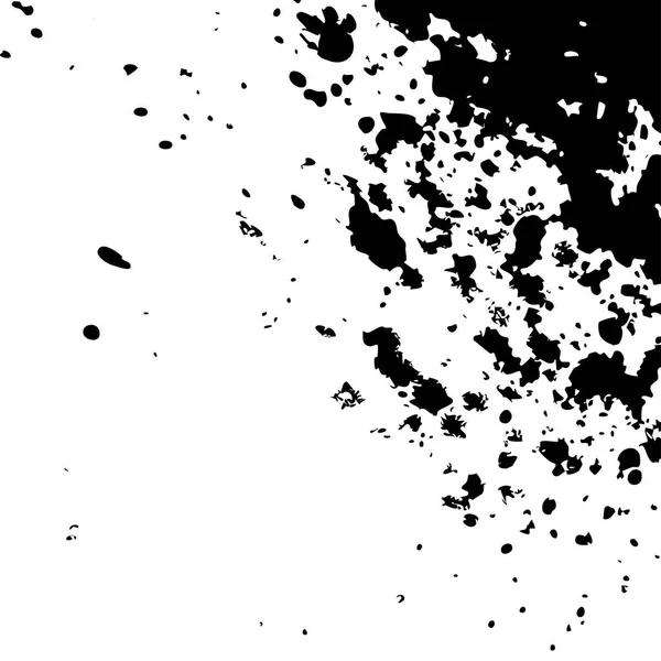 Schwarze Tinte Farbe Explosion Splatter künstlerischen Cover-Design-Skizze. — Stockvektor