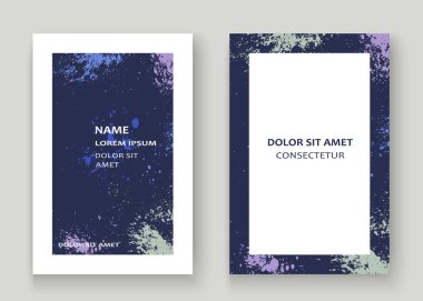 Mavi beyaz Neon patlama boya sıçramak sanatsal kapak de çerçeve