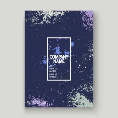 Mavi beyaz Neon patlama boya sıçramak sanatsal kapak de çerçeve