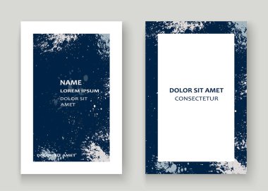 Mavi beyaz Neon patlama boya sıçramak sanatsal kapak de çerçeve