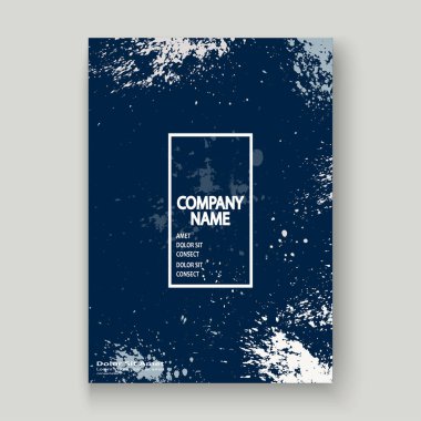 Mavi beyaz Neon patlama boya sıçramak sanatsal kapak de çerçeve