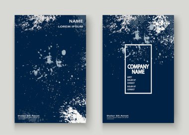 Mavi beyaz Neon patlama boya sıçramak sanatsal kapak de çerçeve