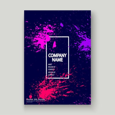 Neon patlama boya sıçramak sanatsal kapak gövde tasarımı. Dekor