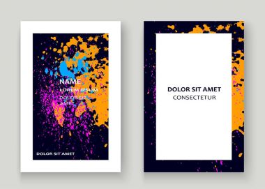 Neon patlama boya sıçramak sanatsal kapak gövde tasarımı. Dekor