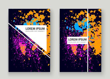 Neon patlama boya sıçramak sanatsal kapak gövde tasarımı. Dekor