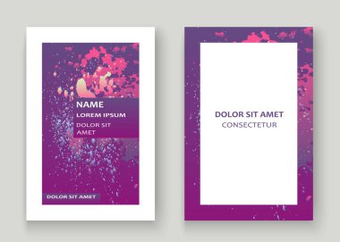 Neon patlama boya sanatsal kapak tasarımı sıçramak. Sıvı viole