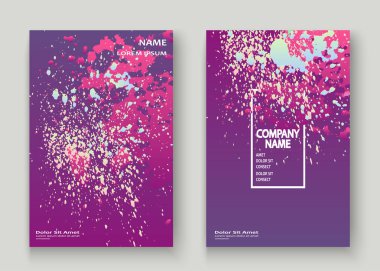 Neon patlama boya sanatsal kapak tasarımı sıçramak. Sıvı viole