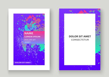 Neon patlama boya holografik sıçramak sanatsal kapak tasarımı.