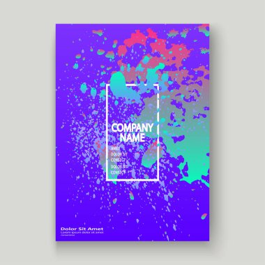 Neon patlama boya holografik sıçramak sanatsal kapak tasarımı.