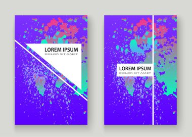 Neon patlama boya holografik sıçramak sanatsal kapak tasarımı.