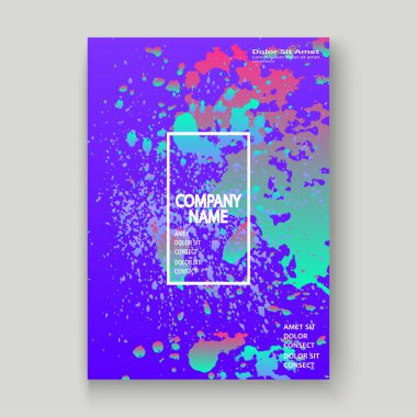 Neon patlama boya holografik sıçramak sanatsal kapak tasarımı.