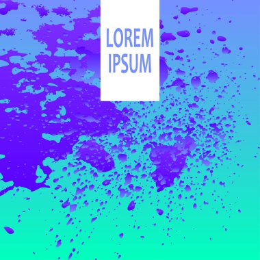 Neon patlama boya holografik sıçramak sanatsal kapak tasarımı.