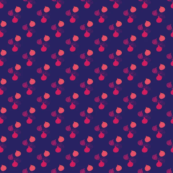 Patrón Sin Costura Vectorial Higos Diseño Ilustración Abstracta Colores Frutas — Archivo Imágenes Vectoriales