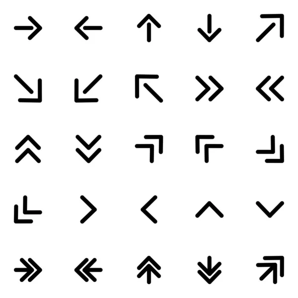 Arrow Icon Set Design Line Style — Stock Photo, Image