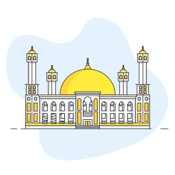 Moschea Illustrazione Design Stile piatto Parte 1 — Foto Stock