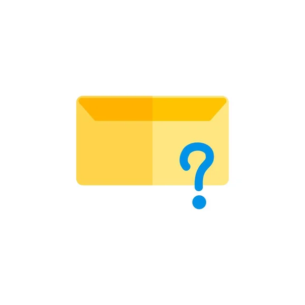 Message icon design style plat, icône mail, icône question, logo et modèle de présentation — Image vectorielle