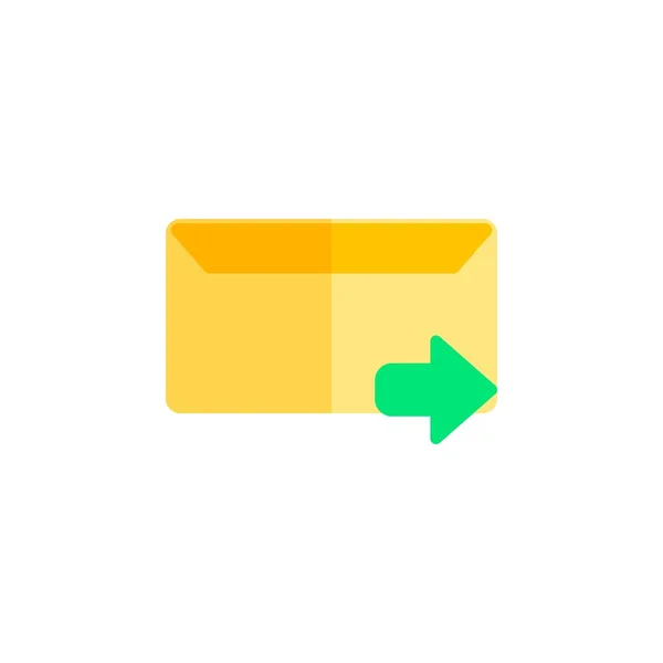 Projekt ikony wiadomości płaski styl, ikona poczty, wysłać ikonę, logo i szablon prezentacji — Wektor stockowy
