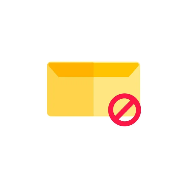 Design dell'icona del messaggio stile piatto, icona della posta, icona del blocco, logo e modello di presentazione — Vettoriale Stock