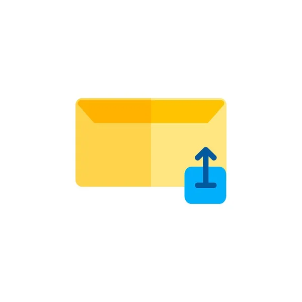 Ícone de mensagem de design estilo plano, ícone de e-mail, ícone de extrato, logotipo e modelo de apresentação — Vetor de Stock