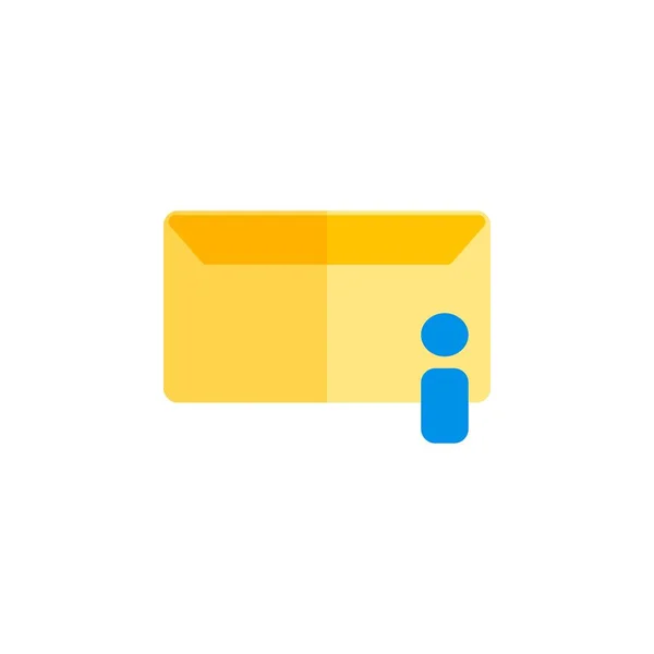 Diseño de icono de mensaje estilo plano, icono de correo, sobre icono, logotipo y plantilla de presentación — Vector de stock