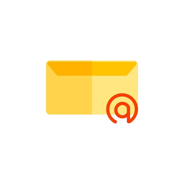 Design dell'icona del messaggio stile piatto, icona e-mail, logo e modello di presentazione — Vettoriale Stock