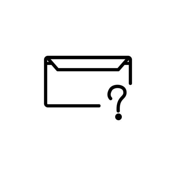 Gaya baris desain ikon pesan, ikon pertanyaan, logo dan templat presentasi - Stok Vektor