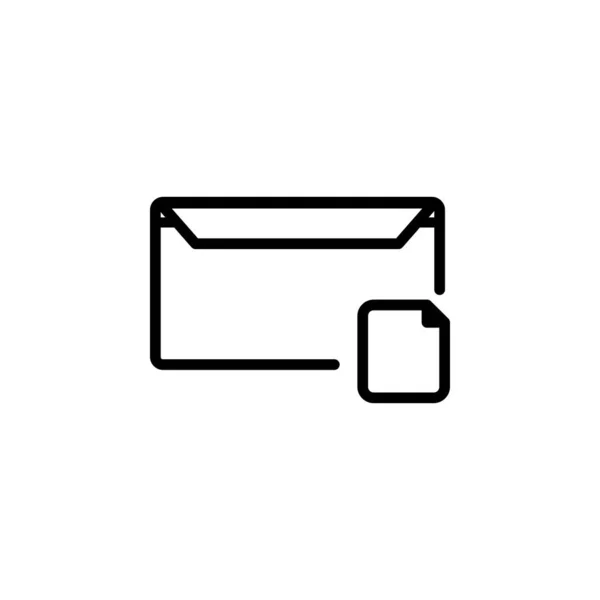 Styl čáry návrhu zprávy, ikona dokumentu, logo a šablona prezentace — Stockový vektor