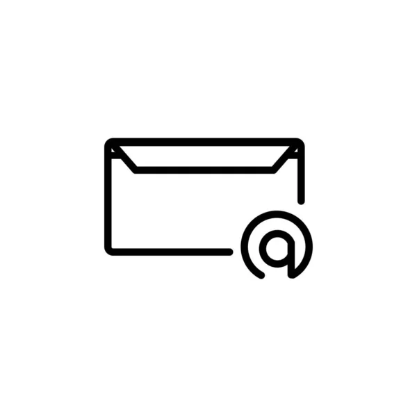 Style de ligne de conception d'icône de message, icône de courriel, logo et modèle de présentation — Image vectorielle