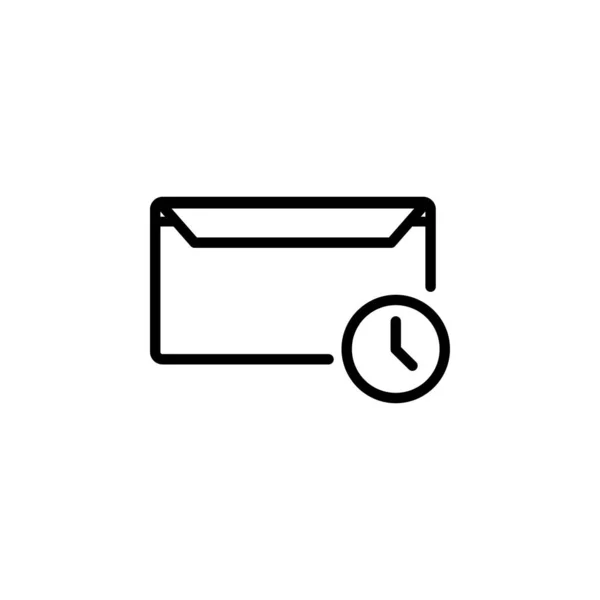 Message icon design line style, pending icon, logo and presentation template — 스톡 벡터