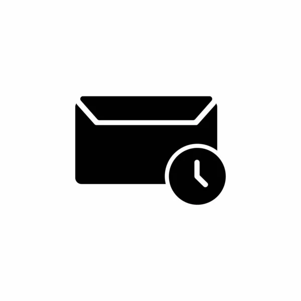 Message icon design solid style, pending icon, logo and presentation template — 스톡 벡터