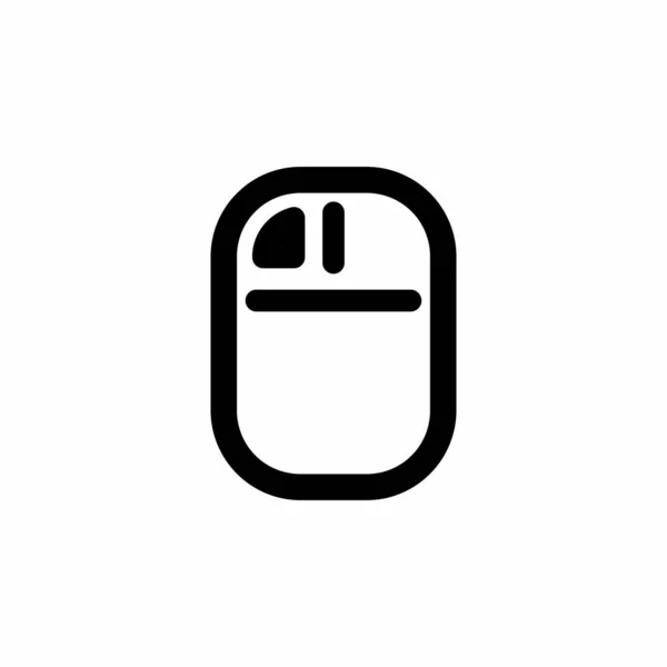 Icono del ratón diseño línea estilo parte 2 clic izquierdo — Vector de stock