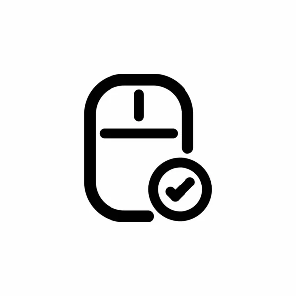 Mouse icon design line style part 10 mouse enable — 스톡 벡터