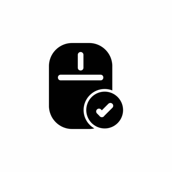 Mouse icon design solid style part 10 mouse enable — Stockvektor
