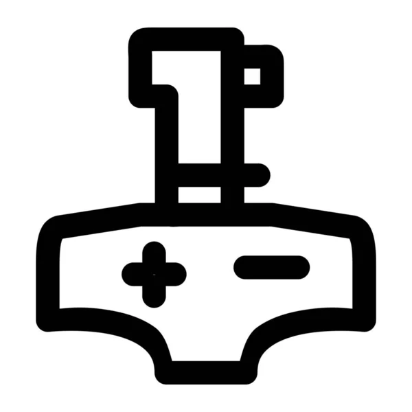 Gamers icon set design-line style part 7 joystick — стоковый вектор
