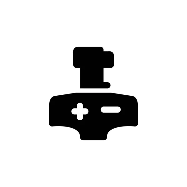 Icono de juego diseño sólido estilo parte 7 joystick — Vector de stock
